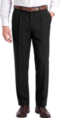 Men's Classic Fit Dress Pants Pleated Wrinkle Resistant Trousers for Office Business Work